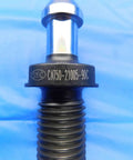 Heavy Duty Cat50 Coolant Through Retention Knob And Pull Stud Kit Featuring Mas3 Interface for CNC mill setup, showing black and silver components.
