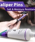 Ceramic Brake Caliper Lubricant Grease For Sliding Pins And Pads With Extreme Heat Resistance Pro Grade Stops Squeaking And Prevents Seizing 1 Oz 3 Pack applied to caliper pins