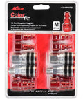 M Style Quick Connect Coupler And Plug Kit With Rubber Bumpers, 1 Quarter Inch NPT Hose Fittings, 14-Piece Durable Steel Sleeve