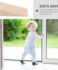 Heavy Duty Wooden Door Stopper Wedges Set of 5 No Slip Triangular Door Holders, preventing door collision with child