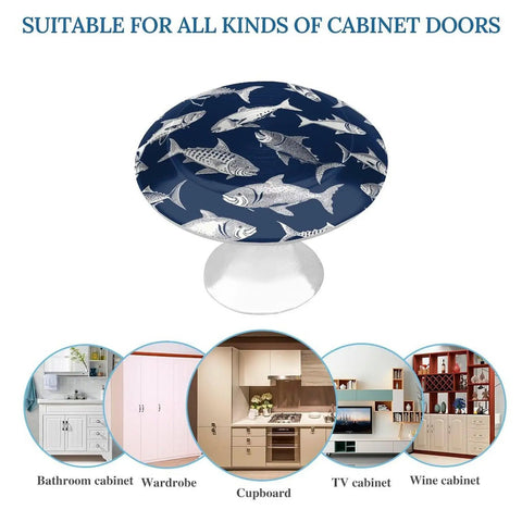 Round Cabinet Knobs With Screws For Dresser Kitchen Bathroom Stainless Steel Anti Rust Durable Hardware Pulls For Cabinets And Drawers Easy Install Built To Last Smooth Glide Modern Polished Finish fish print knob for bathroom cabinet