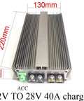 Heavy Duty Dc Dc Boost Converter 12V To 28V Juices Your Battery Pack With Beast Mode Fast Charge Module, side view with dimensions.