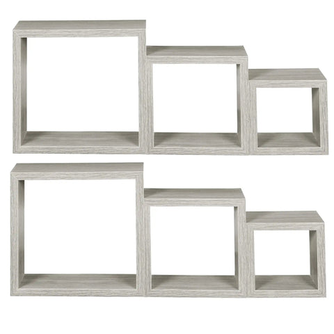Slick Multi Size Floating Wall Shelves In Weathered Grey Seriously Durable Decorative Storage Rack Totally Modular Display Shelving For Any Solid Home Or Office Setup