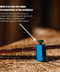 Heavy Duty Aluminum Framing Square Jig Quick Set Rafter Layout Guide Carpenter Attachment Tool Nailed It Precision No Hassle Install showing knurled thumbscrew on framing square.