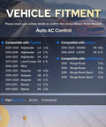 Vehicle fitment chart for Top Tier Beefy Rear Automatic Control Blower Motor Resistor That Gives Your Ride Climate Control Straight Fire.