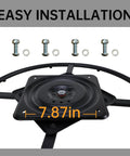 24 Inch Recliner Swivel Base Conversion Kit For Chairs With Round Ring And 10 Inch Square Rotating Plate With Ball Bearings And EVA Mat To Turn Your Chair Into A Slick Swivel. easy install, 7.87in base, bolts shown