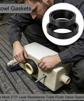 Beefed Up Heavy Duty Toilet Tank To Bowl Repair Kit With Bolts Gaskets Washers And Nuts For Leak Proof Mounting Compatible With 2 Inch And 3 Inch Seals Replacement For Leaky Toilets, bowl gaskets on tank opening