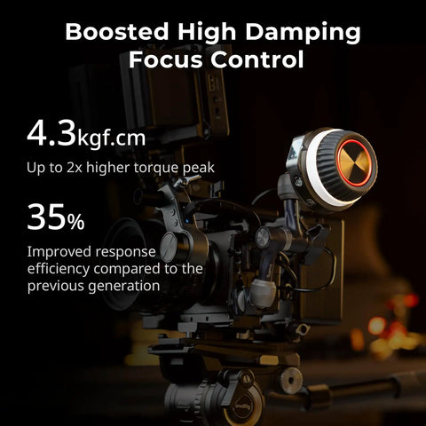 Wireless Follow Focus Kit Lite With Dope Handwheel Controller And Receiver Motor, AB Stops, 15mm Rod Clamp, Slick Compact Design, Wide Lens Compatibility For Cinema And Zoom Lenses, High Damping And Low Latency For Smooth Video Filmmaking on cinema rig