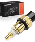 A-Premium engine coolant temperature sensor with brass body and black plastic connector