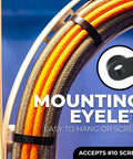 Heavy Duty Black Cable Ties 1000 Pack 8 Inch Nylon Zip Ties With Screw Down Hole Mounts cables, text overlay.