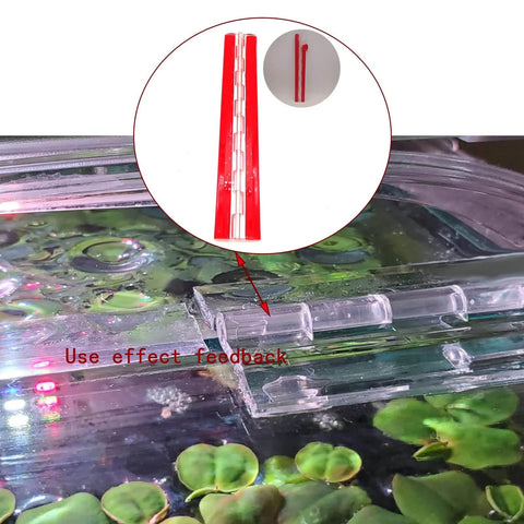 Transparent Acrylic Piano Hinge 300mm Long Self Adhesive 3mm Thick For DIY Boxes Aquariums installed on glass surface