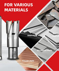 High Performance Nine Sixteen Inch TCT Annular Cutter Kit With Weldon Shank For Various Materials Like Steel, Aluminum, and Copper.