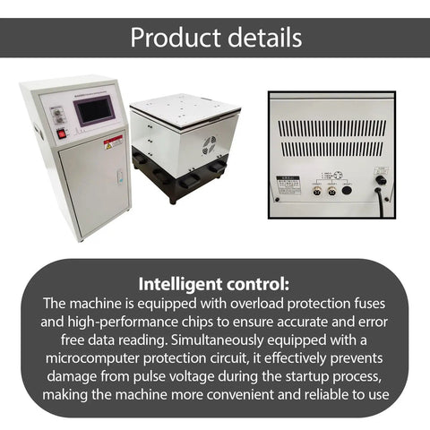 Heavy Duty Vertical Vibration Testing Rig With Smart Programmable Console 60 Kg Load 1 To 400 Hertz Adjustable Range 110 Volt Pro Class Lab Gear showing control panel and test platform.