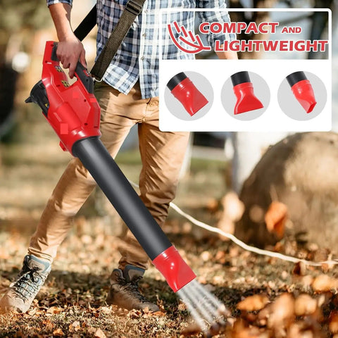 Flat Nozzle For M18 Leaf Blower, Compatible With 2724-20 And 2724-21, shown in use for efficient leaf blowing