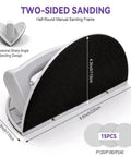 Drywall Corner Sander Kit With 15 Reusable 9-Inch Sanding Discs, Semi-Circular Corner Tool, Pro-Grade Performance, Ergonomic Handle