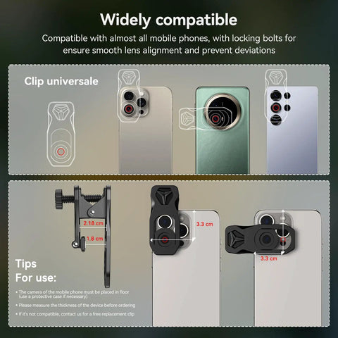 Smartphone Macro Lens With Five Element Glass Coated Optics for Ultra Sharp Close Ups on iPhone Samsung Galaxy clip universal