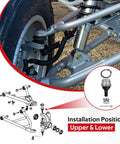 Upper And Lower Ball Joint Kit For Foreman 400 And TRX300 FourTrax ATV, Fits TRX400 1995 2003 And TRX300 1993 2000 4X4, Heavy Duty Rubber And Iron Build, 4 Pcs OEM 51355-HP5-601 51355-HC5-004 51355-HM5-931 installed on ATV suspension