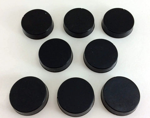 Sorbothane Heavy Duty Vibration Isolation Circular Disc Pad 0.25 Inch Thick 1 Inch Diameter 50 Duro Pack Of 8 black discs