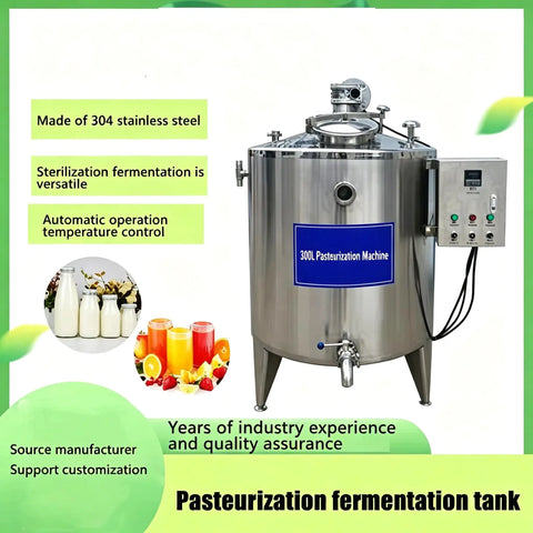 Top Shelf Heavy Duty 500L Milk Pasteurizer Machine For Commercial Dairy Plants Featuring Pro Level Automatic Temperature Regulation And Plug And Play Yogurt Production Integration, stainless steel design with digital controls.