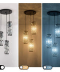 Three Light Black Pendant Light Fixture With Crystal Beads For A Modern Kitchen Island Dining Room And Bedroom Upgrade