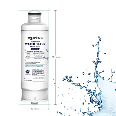 Three Pack Premium Refrigerator Water Filter Replacement For Samsung DA97-17376B And HAF-QIN Series filter with water splash.