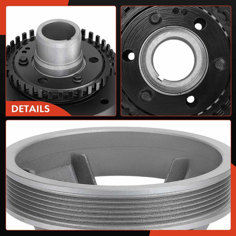 Engine Harmonic Balancer Pulley For Ford 4.2L V6 Fits F150 E150 E250 Econoline Club Wagon And Van Models 1997 2010 details