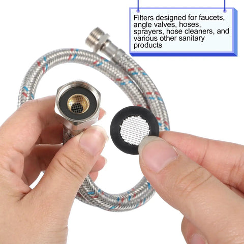 20 Pack Shower Head Gasket Set With Screen Filters And Rubber Washers For One Half Inch Hoses And Fixed Or Handheld Shower Heads, stainless steel mesh gasket on shower hose