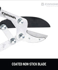 Compound Action Anvil Lopper 32 Inch Heavy Duty Branch Cutter for Tree Trimming and Pruning close-up of coated blades.