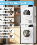 Universal Washer Dryer Stacking Kit for 24-29 inch machines with ratchet strap suitable for small laundry spaces.