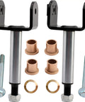 Front End King Pins Repair Kit For 2003.5 Up Precedent Gas And Electric Golf Carts with pins, bushings, washers, and bolts