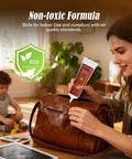 Woman applying Industrial Strength Leather Glue Adhesive Dries Clear And Flexible Bond For Shoes Bags Purses Furniture Car Seats