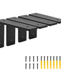 Six By Four Inch L Shaped Shelf Brackets Heavy Duty Die Cast Alloy Metal 90 Degree Corner Brace Joint Supports Shelves Pack of Four
