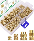 500 Pieces Heat Set Threaded Inserts Kit With Brass Knurled Nuts M2 M3 M4 M5 for plastic and 3D printing projects.