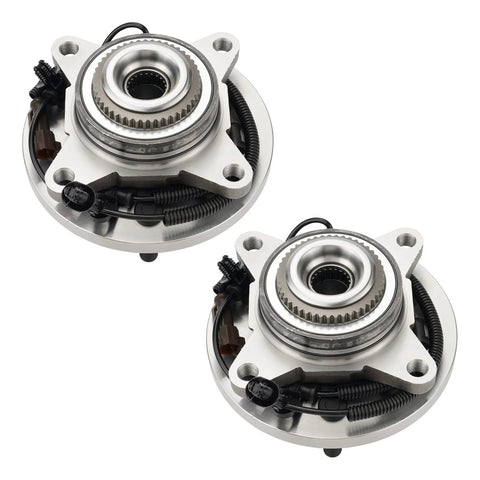 Front Wheel Bearing Hub Assembly For Ford F150 2018 2019 2020 4WD With ABS Two Piece Set Quad Lip Seal Design OE 515177 Replacement