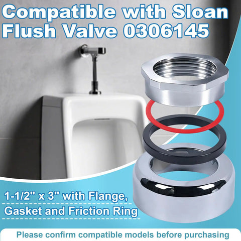 Direct Replacement F-56-A Coupling Assembly For Regal Flushometer Systems 0306145, complete 1-1/2 x 3 spud assembly with flange and gasket