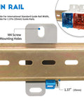 Two Pack Heavy Duty DIN Rail Power Distribution Block 80A With One Input Six Output Terminals Electrical Wire Connector Supports 14 To 6 AWG Wire For Home RV Marine Solar Automotive Industrial Wiring, 35mm DIN rail mount