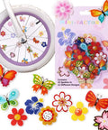 Colorful Clip On Flower And Butterfly Spoke Decorations For Kids Bicycles Universal Fit Easy Snap On Spoke Accessories