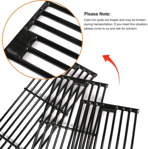 Porcelain Cast Iron Grill Grates And Griddle Plate Replacement For Char Griller Grills with even heat retention and durability note