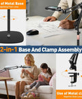Pro Grade Floor Magnifying Lamp With Light And Stand 30x 12x Magnification Stepless Brightness and Color Modes Adjustable Height