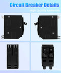 30 Amp 2 Pole Circuit Breaker For QO230CP Compatible With SD QO Load Center CSED And NQOD Distribution Panels 120 240 V 10kA front and side views