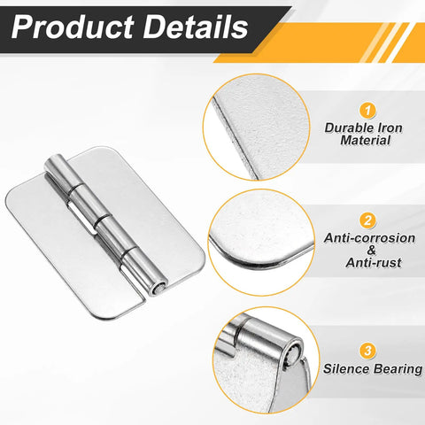 Heavy Duty Weldable Hinges 3 Pack Weld On Butt Hinges Measuring 2.7 By 1.97 By 0.08 Inches 304 Stainless Steel