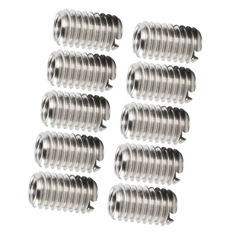 Slick Helical Screw Thread Repair Inserts Kit Packed With 10 Heavy Duty Coil Sleeves Matching M6 Outer Threads And M4 Internal Fits For Auto Repairs Quick Fixes And Diy Metal Restoration