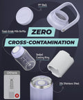 Keep Your Nursing Stash Chill Without Any Stress Using This Leakproof Breast Milk Travel Chiller That Attaches Straight To Pumps And Keeps Fresh Milk Cold All Day Long, featuring food-grade milk bottle, PP shell and sealed cooling ring.