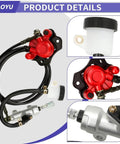 Go Kart Heavy Duty Brake Master Cylinder Caliper Assembly With 69 Inch Hydraulic Hose For 196cc KT196 GK200 Go Karts Replacement