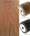 Stainless Steel Wire Wheel For Wood And Metal Surface Polishing And Rust Removal Heavy Duty Workhorse displayed with Red Oak and copper coated steel wire wheel.