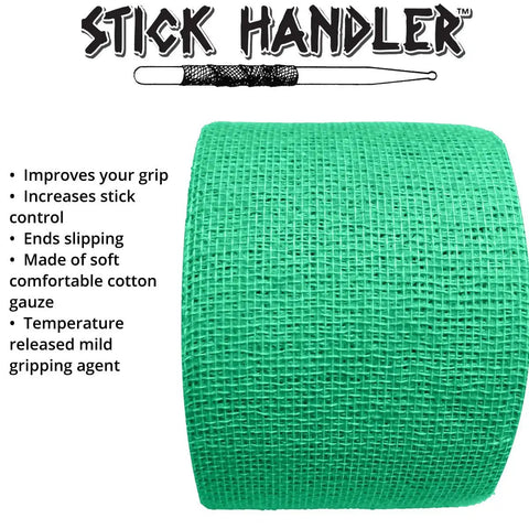 Pro Quality Drumstick Grip Tape For Hella Secure Control And Kickass Slip Prevention Soft Cotton Gauze Wrap Dark Green.