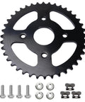 Black Heavy Duty 40T 40mm Bore Mini Bike Sprocket For 420 Chain Replacement Fit CT200U BT200X MB165 MB200 with mounting hardware and links