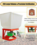 Tow Behind Front Mount Broadcast Spreader For ATV Or Tractor 265Lb Capacity 12 Volt Electric Fertilizer Spreader with detailed specs