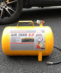 Portable Five Gallon Air Tank With Pressure Gauge And Safety Valve Lightweight Build With 40 Inch Hose For Easy Tool Connections