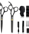 Pro Hair Cutting Scissors Set For Barbers And Salons, 10 Piece Kit with Japanese Steel Tools and Accessories